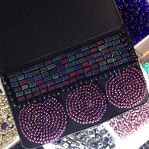 Metallic Birth Control Case Beaded Birth Control Case Metallic Pill Case Beaded Case Metallic Wallet Credit Card Sleeve Wallet image 6