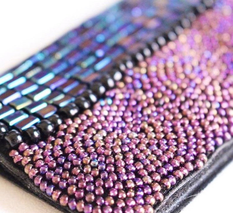 Metallic Birth Control Case Beaded Birth Control Case Metallic Pill Case Beaded Case Metallic Wallet Credit Card Sleeve Wallet image 4