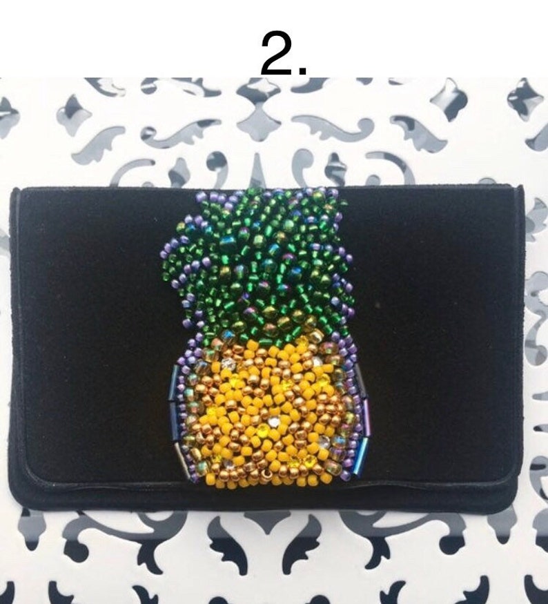 Pineapple Birth Control Case Beaded Birth Control Case Etsy