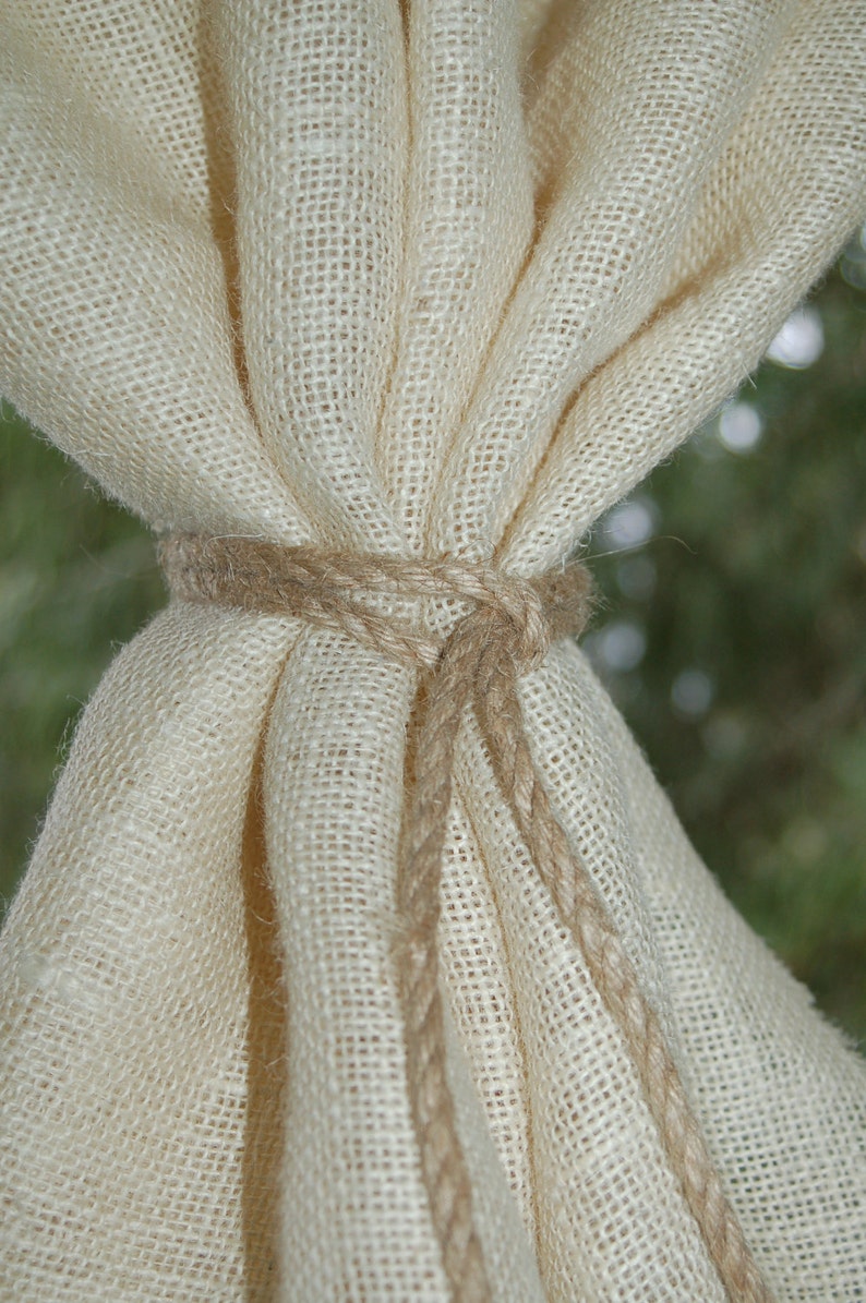 Jute Rope Tieback Rustic Simple Nautical Window Treatment. Etsy