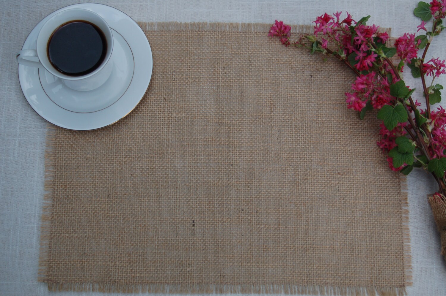 Dozen Faux Burlap Placemats main image 1