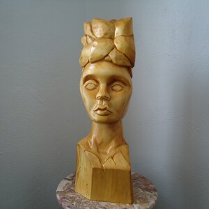 Birth of Venus, Wood Sculpture Art, Carved Wood Spirit, Large Wood