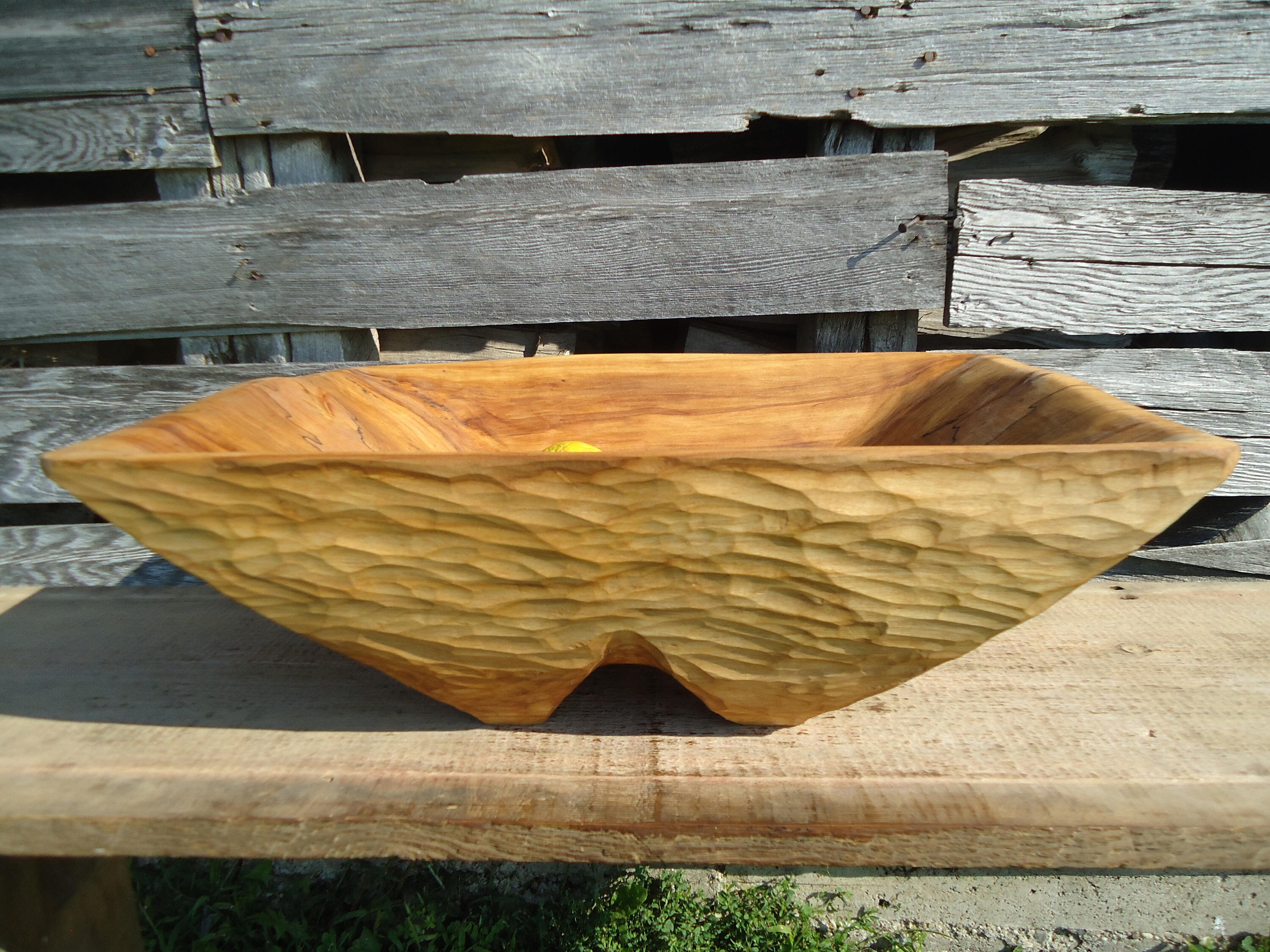 Large wood bowl Table centerpiece Wood gift Maple wood Etsy