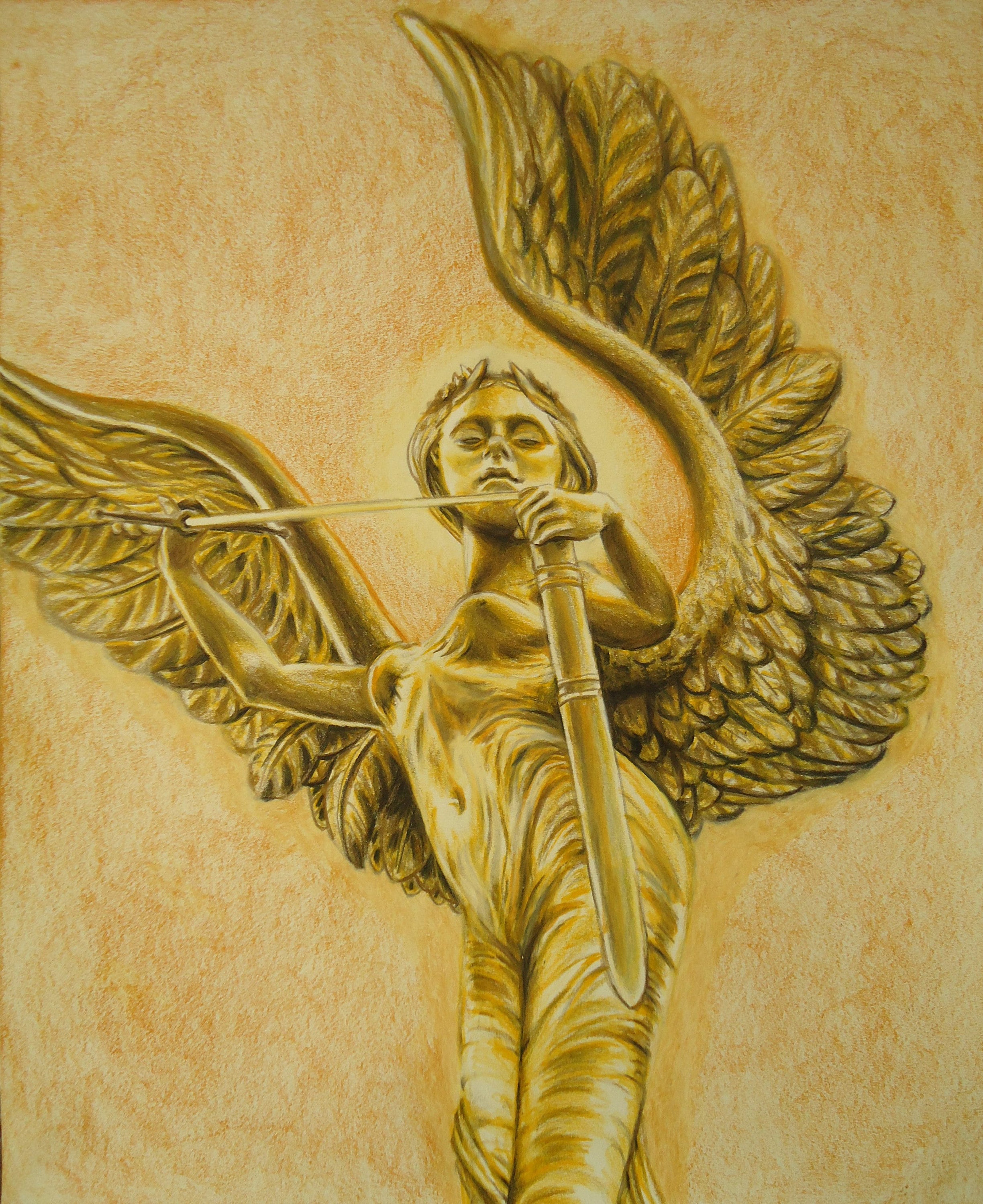 Angel Drawing: A Graceful Female Angel in a Few Lines