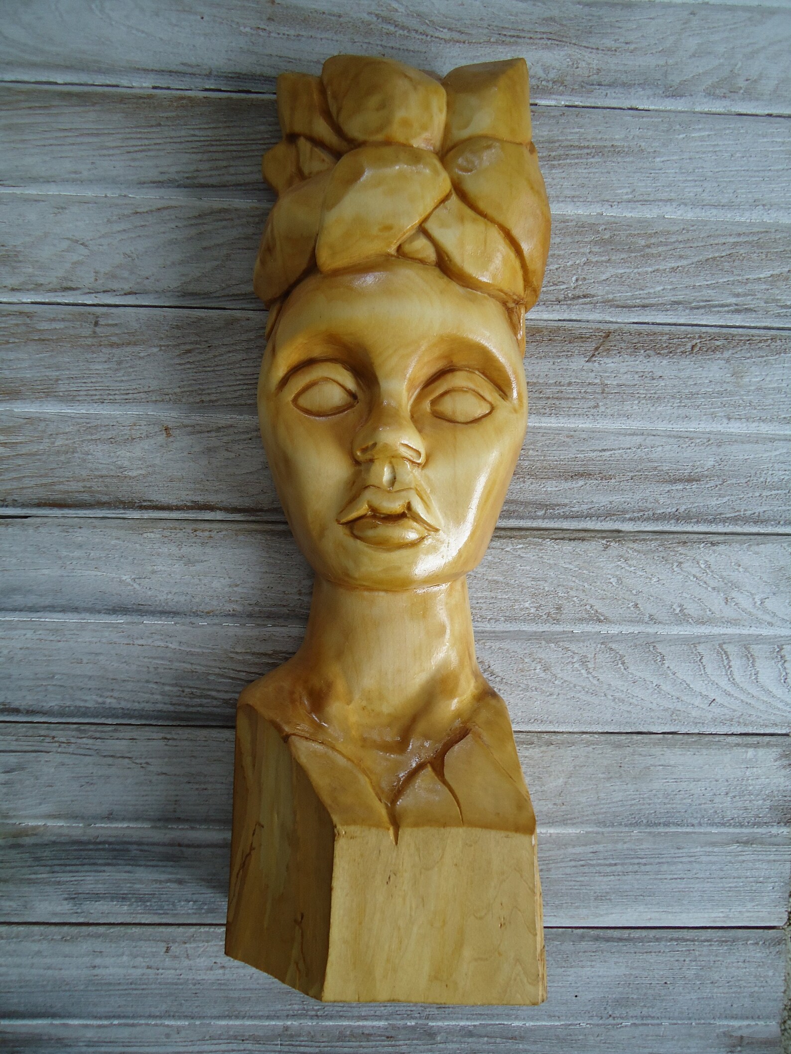 Female Wood Carving Hand Wood Carving Large Wood Carving Etsy