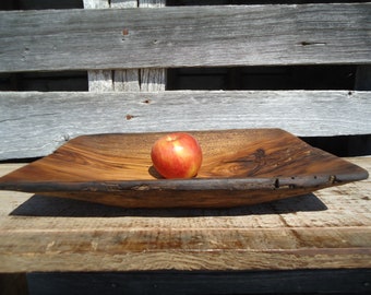 Butternut wood bowl, Hand carved wood bowl, Rustic wood bowl, Natural wood bowl, Wood bowl, Anniversary gift, Gifts for her, Wood artwork