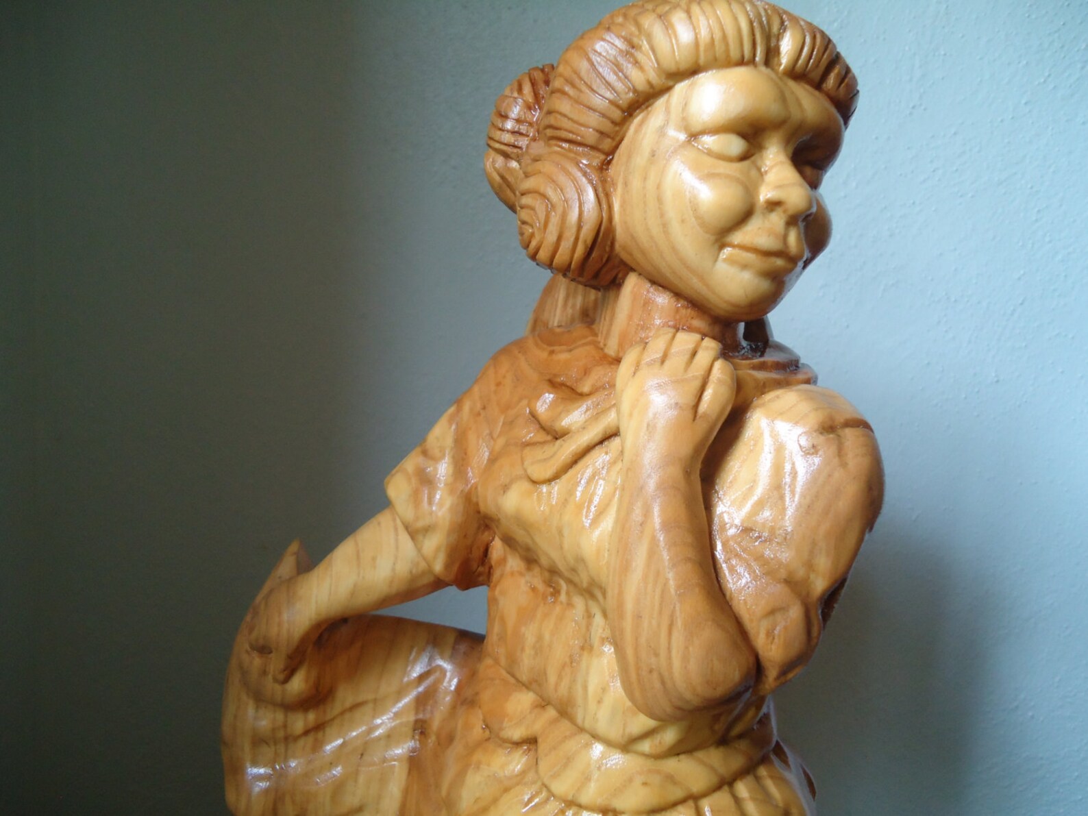 Carved Female wood statue Wood carving Hand carved wood Etsy