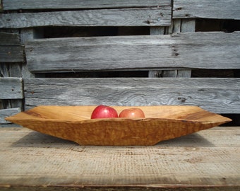 Cherry wood bowl, Carved wood bowl, Rectangle wood bowl, Anniversary gift, Wood bowl, Wood gift, Home gift, Wooden bowl, Wood serving bowl