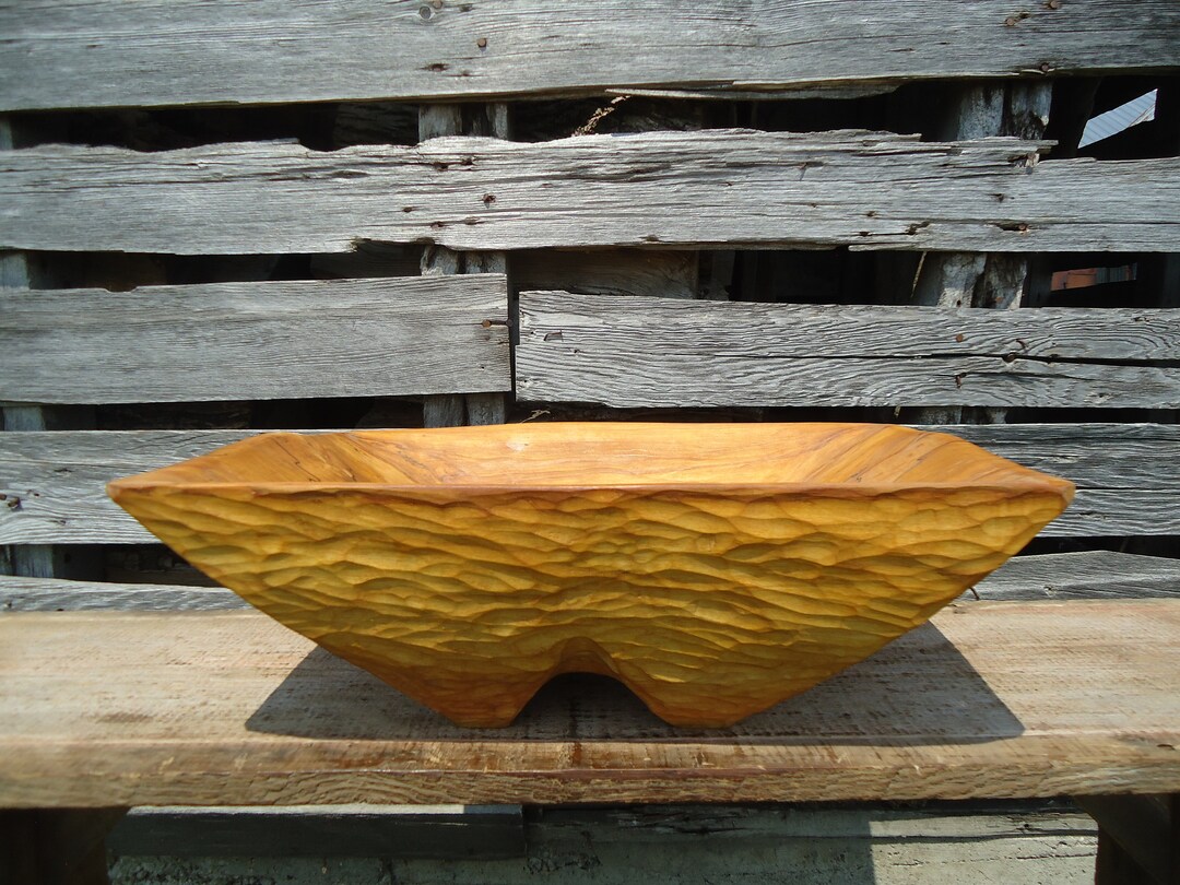 Large Wood Bowl, Table Centerpiece, Wood Gift, Maple Wood Bowl, Tall
