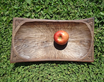 Black walnut wood bowl, Hand carved wood bowl, Rustic wood bowl, Wood fruit bowl, Wood bowl, Wooden bowl, Carved wood bowl, Wood Gifts, Art