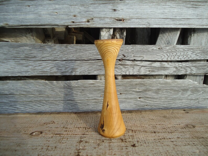 Tall Wood Vase Skinny Wood Vase Turned Wood Vase Elm Wood Etsy