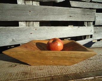 Hard Maple bowl, Rustic wood bowl, Hand carved wood bowl, Square wood bowl, Hard Maple wood, Home decor bowl, Carved wood bowl, Wooden bowl