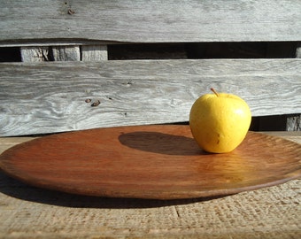 Mahogany Wood platter, Carved Wood platter, Mahogany serving tray, Wood serving tray, Carved serving platter, Wooden tray, Oval wood tray