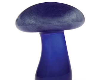 Glass Mushroom Paperweight - Glows in the dark! - Includes Free Card and Envelope