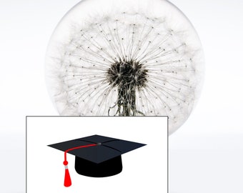 Unique Graduation Gifts - Dandelion Paperweight - Dandelion graduation card and envelope included