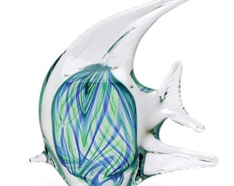 Presse-papier de poisson tropical - fabriqué à la main à partir de verre fondu - Chacun est unique!