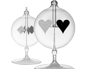 Solar Spinning Tin-man Heart - Powered by the Sun (Free Robot Card Included) - AKA Radiometer or Light Mill