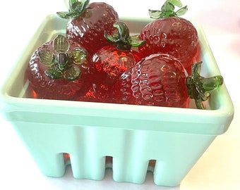 Red Strawberry - Handblown Glass