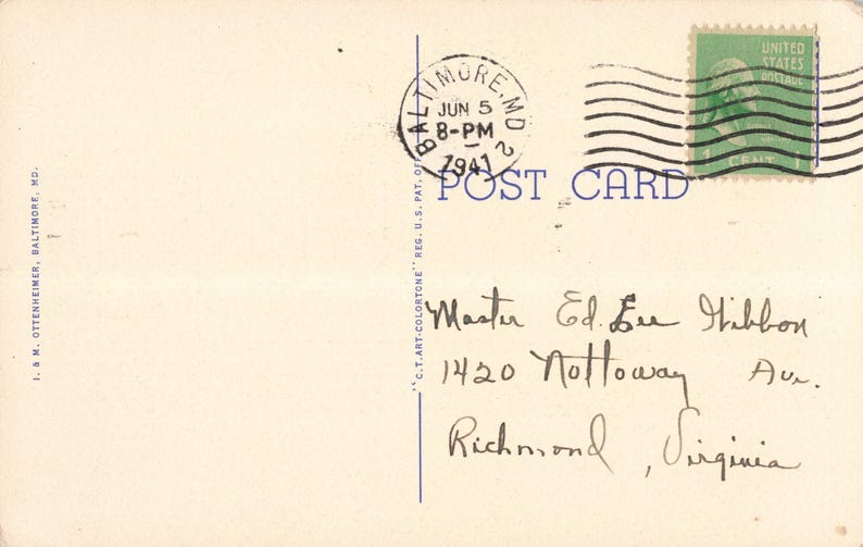 Baltimore, Maryland Postcard Camels Park Mansion Druid Hill Park Linen ...