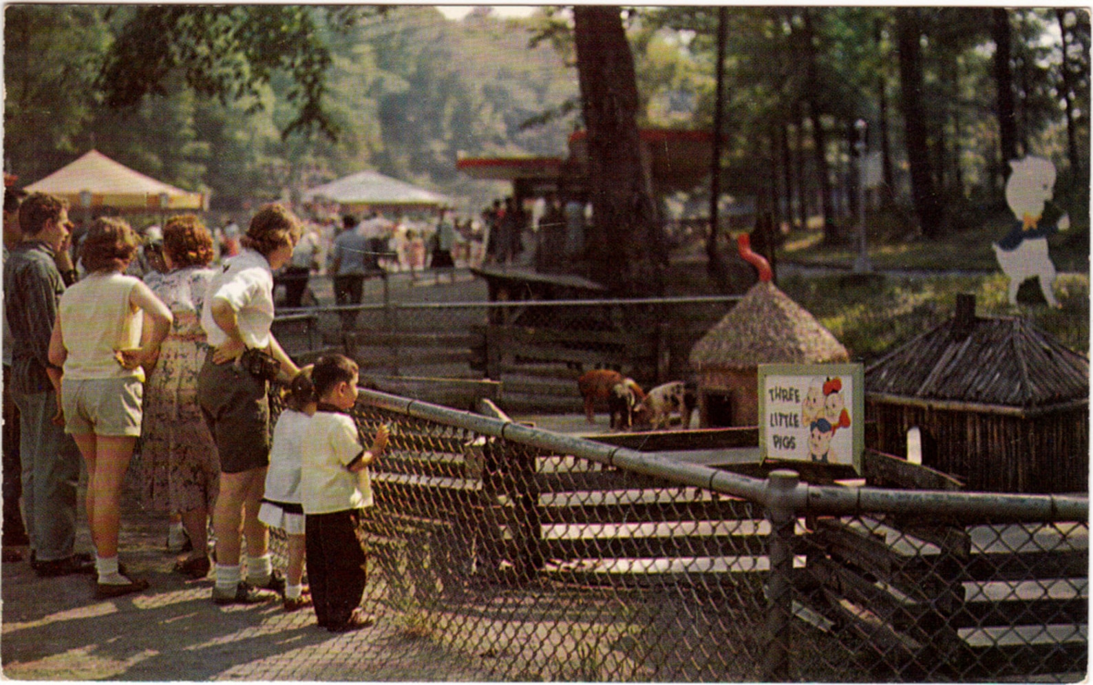 Vintage Postcard Cleveland Zoo, Childrens Petting Zoo, Brookside Park