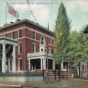 Wheeling, Virginie-Occidentale Carte postale Fort Henry Club Cachet de la poste 1907
