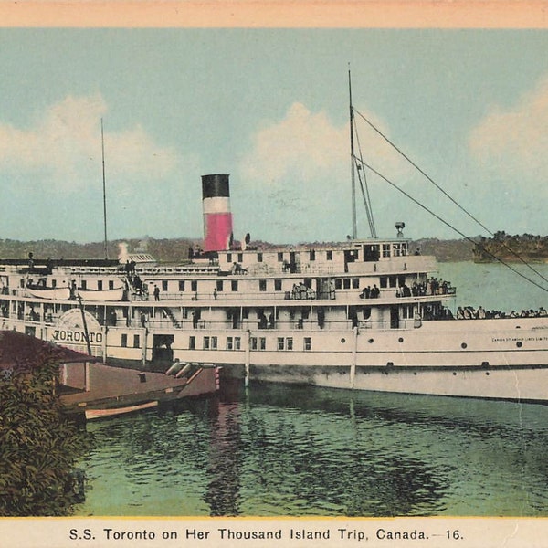 Canada Postcard S.S. Toronto Thousand Islands About 1920s
