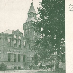 Carte postale M.A.C. Lansing, Michigan Bibliothèque et musée (Linton Hall) Vers 1907