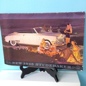 1948 Studebaker Foldout Dealer Sales Brochure Opens to 26 x 34 Inches               EB