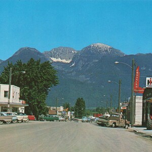 Ronan, Montana, carte postale, rue principale, chrome vers les années 1960