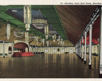 Hershey, Pennsylvania Postcard Hershey Park Ball Room About 1937