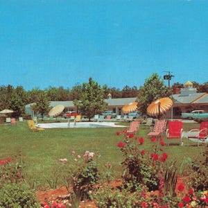 Carte postale de Jarratt, Virginie Colonial Motel & Jarratt Restaurant Chrome vers 1958