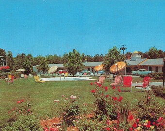 Jarratt, Virginia Postcard Colonial Motel & Jarratt Restaurant Chrome About 1958