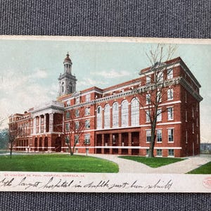 Norfolk, Virginie Carte postale Hôpital Saint-Vincent-de-Paul, Cachet 1906