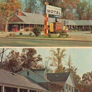 Falmouth, Virginie Carte postale Town 'n Country Motel Chrome Multi View Vers 1965