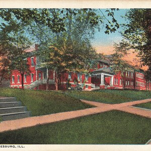 Galesburg, Illinois Postcard Hospital About 1920s