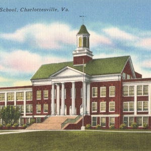 Charlottesville, Virginie Postcard Lane High School, vers les années 40