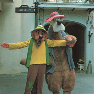 Disneyland, Anaheim, Californie Carte postale Brer Bear et Brer Fox Cachet 1981
