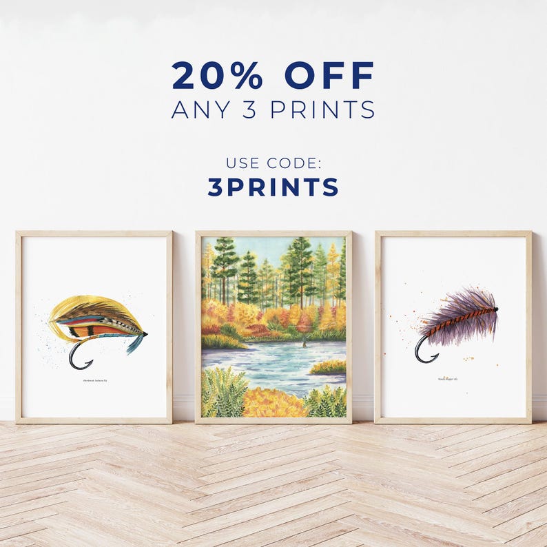 Father's Day Card Fly Fishing | Happy Father's Day Fishing Pun | Watercolor Funny Card for Dad, Grandpa, Angler, Outdoorsman, Fisherman
