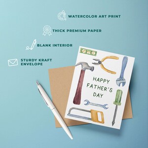 Happy Father’s Day Card for Dad Who Can Fix Anything | DIY Dad, Contractor, Craftsman, Handyman, & Woodworking Grandpa