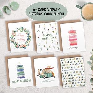 Have Might Pine Birthday, Watercolor Trees Outdoorsy Birthday Card for Nature Lovers image 5