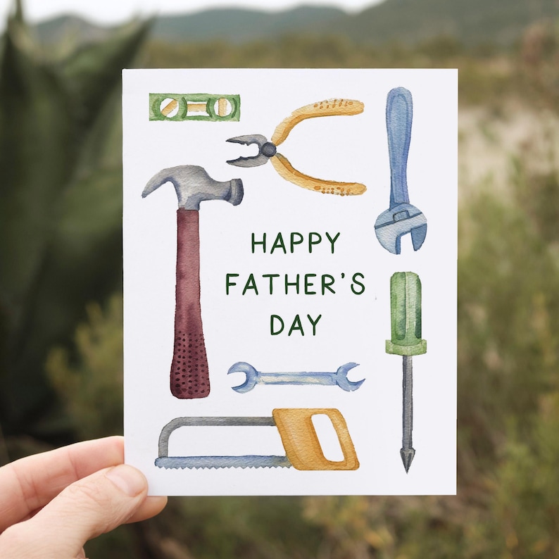 Happy Father’s Day Card for Dad Who Can Fix Anything | DIY Dad, Contractor, Craftsman, Handyman, & Woodworking Grandpa