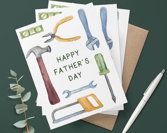 Father's Day Greeting Card for Handyman Dad with Hand Tools