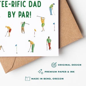 Funny Father's Day Golf Card | Golf Pun Watercolor Card for Dad | Funny Father’s Day Greeting for Golfers | Gifts for dad grandpa