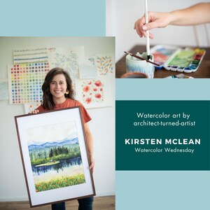 Mighty Pine Birthday Card | Outdoor Pun Card | Watercolor Trees Outdoorsy Birthday Card for Him, Her, Friend, Hiker, Camp and Nature Lovers