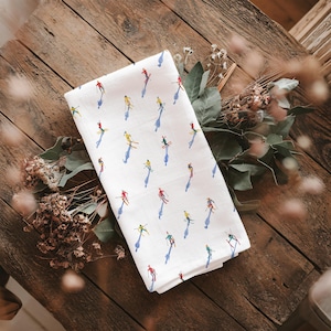 Après Ski Kitchen Towel | Watercolor Cotton Tea Towel | Stocking Stuffer For Women Who Love Winter Decor