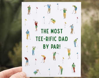 Funny Father's Day Golf Card | Golf Pun Watercolor Card for Dad | Funny Father’s Day Greeting for Golfers | Gifts for dad grandpa