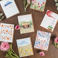 Floral Mothers Day Card Set | Happy Mother's Day Greeting Cards Pack | First Mother's Day from Husband