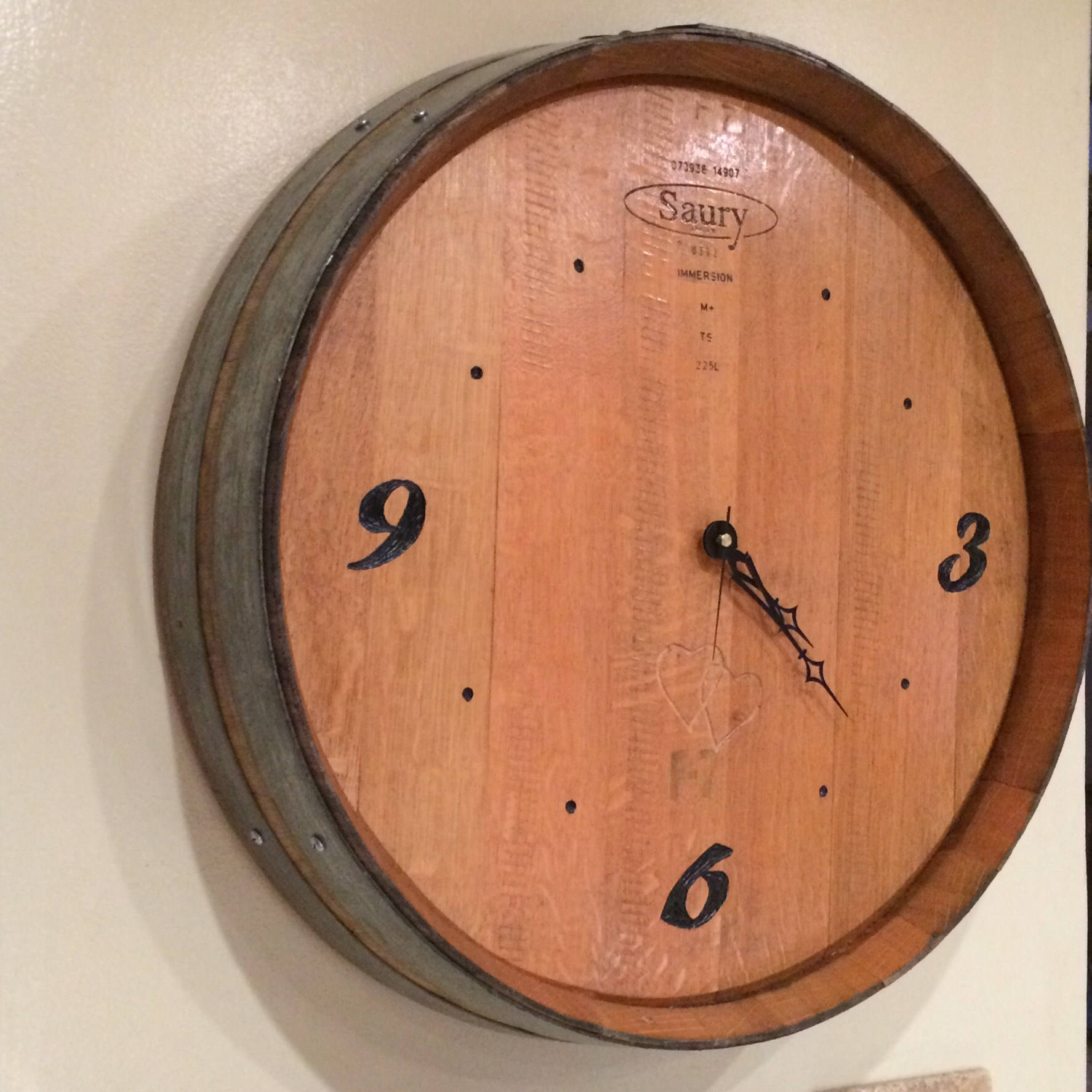 Wine Barrel Clock Etsy