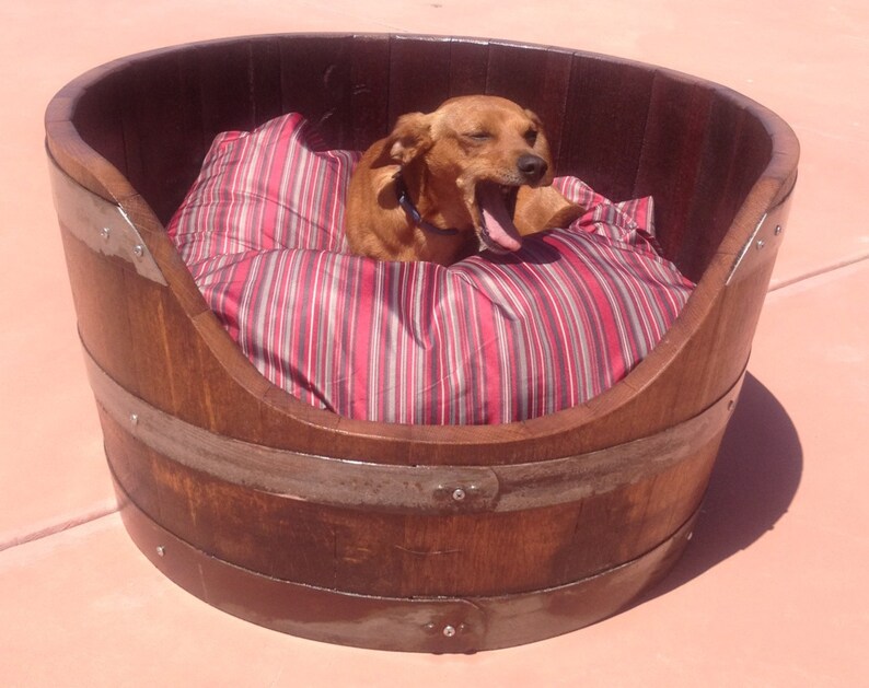 Oak Wine Barrel Pet Bed | Etsy