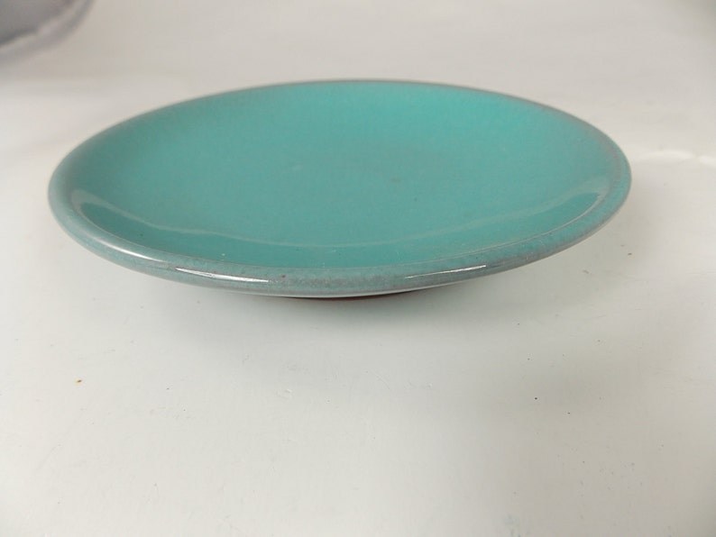 Vintage Ceramic Teal Plate By Rondtrrees Etsy